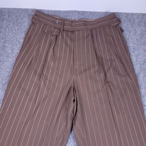 Ralph Lauren Purple Label Graison Pinstripe Wool Pants Womens 6 $1,190